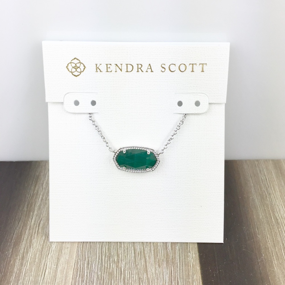 Kendra Scott Elisa cat’s eye silver necklace